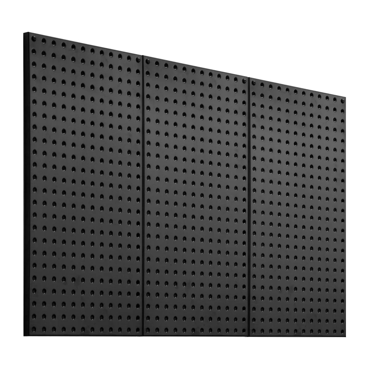 VEVOR metāla perforēto sienas paneļu komplekts, 3 paneļi 610 × 305 mm, lieljaudas tērauda Pegboard sienas organizators instrumentu un piederumu uzglabāšanai, garāžai, darbnīcai, birojam, amatniecības telpai, virtuvei un mājai, melns
