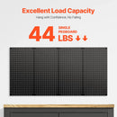 VEVOR metāla perforēto sienas paneļu komplekts, 4 paneļi 610 × 305 mm, lieljaudas tērauda Pegboard sienas organizators instrumentu un piederumu uzglabāšanai, garāžai, darbnīcai, birojam, amatniecības telpai, virtuvei un mājai, melns