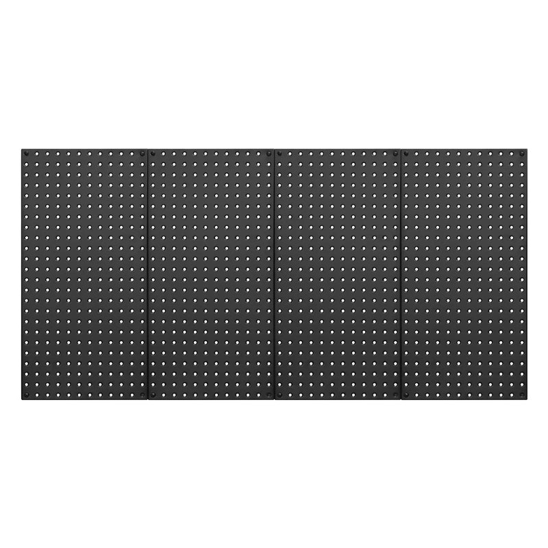 VEVOR metāla perforēto sienas paneļu komplekts, 4 paneļi 610 × 305 mm, lieljaudas tērauda Pegboard sienas organizators instrumentu un piederumu uzglabāšanai, garāžai, darbnīcai, birojam, amatniecības telpai, virtuvei un mājai, melns