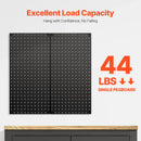 VEVOR metāla perforēto sienas paneļu komplekts, 2 paneļi 813 × 406 mm, lieljaudas tērauda Pegboard sienas organizators instrumentu un piederumu uzglabāšanai, garāžai, darbnīcai, darba galdam, birojam, amatniecības telpai, virtuvei un mājai, melns