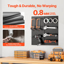 VEVOR metāla perforēto sienas paneļu komplekts, 2 paneļi 813 × 406 mm, lieljaudas tērauda Pegboard sienas organizators instrumentu un piederumu uzglabāšanai, garāžai, darbnīcai, darba galdam, birojam, amatniecības telpai, virtuvei un mājai, melns