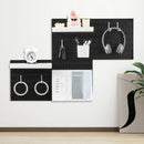 VEVOR plastmasas Pegboard sienas organizatora komplekts, 4 paneļi 280 × 280 mm, perforēto paneļu sistēma ar piederumiem instrumentu un sadzīves priekšmetu uzglabāšanai, garāžai, virtuvei, viesistabai, amatniecības telpai, birojam un vannasistabai, melna