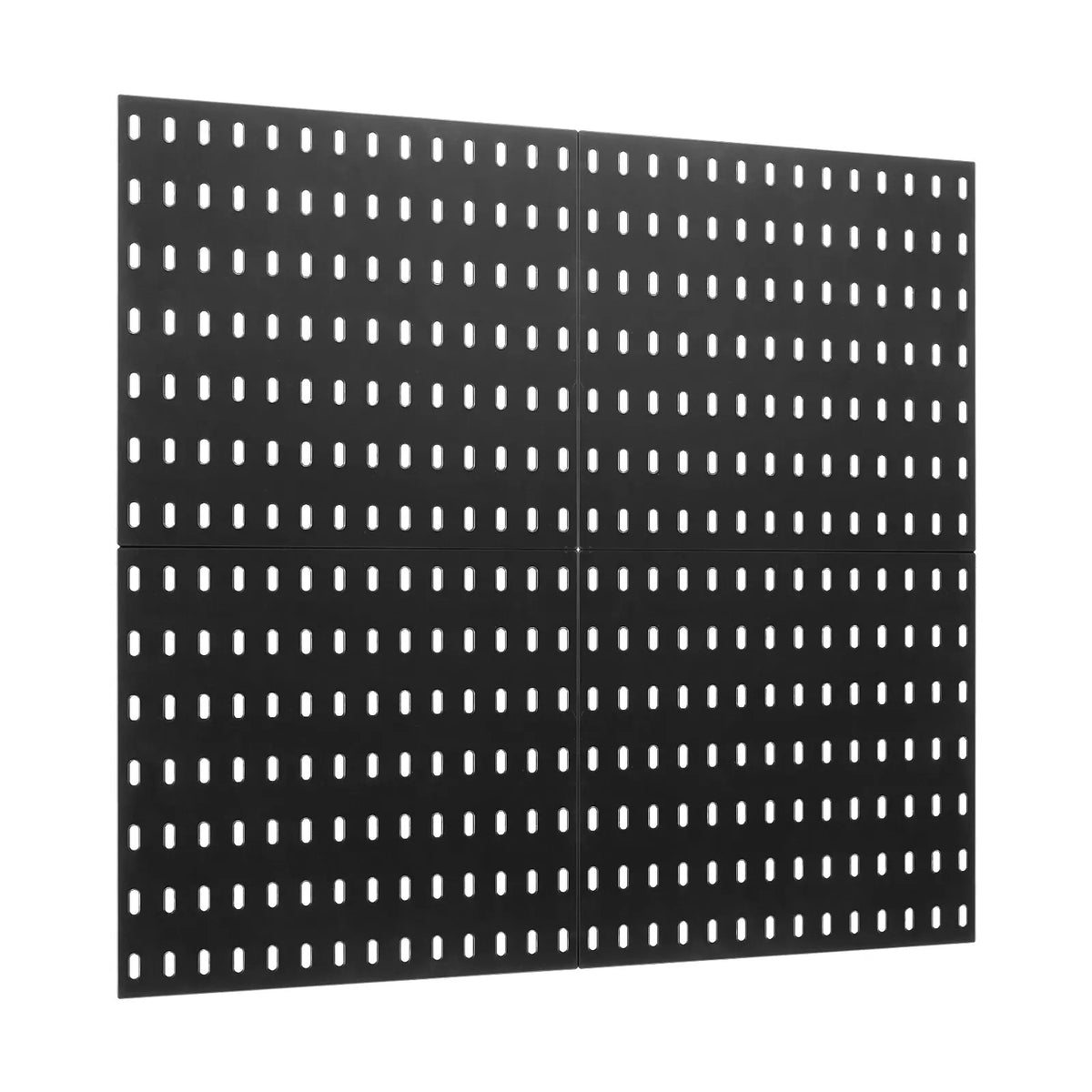 VEVOR plastmasas Pegboard sienas organizatora komplekts, 4 paneļi 280 × 280 mm, perforēto paneļu sistēma ar piederumiem instrumentu un sadzīves priekšmetu uzglabāšanai, garāžai, virtuvei, viesistabai, amatniecības telpai, birojam un vannasistabai, melna