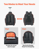 VEVOR instrumentu mugursoma ar riteņiem, kravnesība līdz 110 lbs (50 kg), smagas slodzes instrumentu soma ar 45 kabatām uz riteņiem, regulējams teleskopiskais rokturis un stabila pamatne, instrumentu organizators būvniecībai un mehāniķiem.