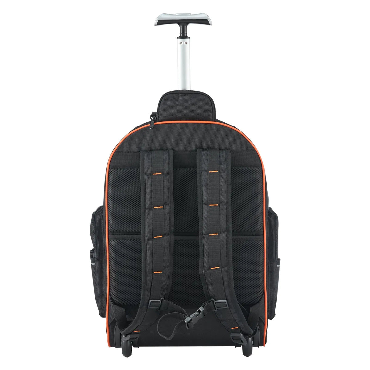 VEVOR instrumentu mugursoma ar riteņiem, kravnesība līdz 50 kg, 72 kabatas, izturīga instrumentu soma uz riteņiem ar regulējamu teleskopisko rokturi un stabilu pamatni, instrumentu organizators celtniecībai un mehāniķiem - ZEMLETES.LV