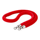 VEVOR 2 gab. sarkanas samta barjeras virves, 1,5 m pūļa kontroles virves ar sudraba āķiem pasākumiem, kino, viesnīcām un atklāšanām