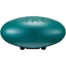 VEVOR tērauda mēles bungas, 12" ar 13 notīm, C mažors, piemērotas dārzam un āra lietošanai, komplektā 2 vālītes un pārnēsāšanas soma, rokas perkusiju instruments meditācijai, muzikālajai izglītībai un jogai, zaļā krāsā.