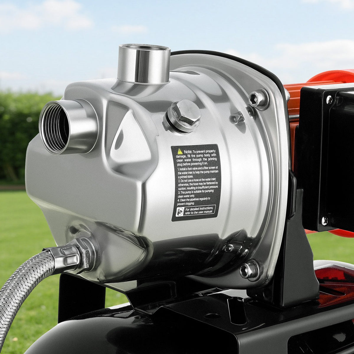 VEVOR 1 ZS seklās akas ūdens sūknis ar 19 l spiediena tvertni, 3750 l/h, 230 V, automātisks