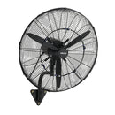 VEVOR sienas ventilators 610 mm, pie sienas pakarināms ventilators ar oscilāciju, miglošanas funkciju, IP44 aizsardzības klase, 3 ātrumi, jaudīga gaisa plūsma, mehāniska vadība, paredzēts rūpnieciskai, komerciālai lietošanai, garāžām un darbnīcām