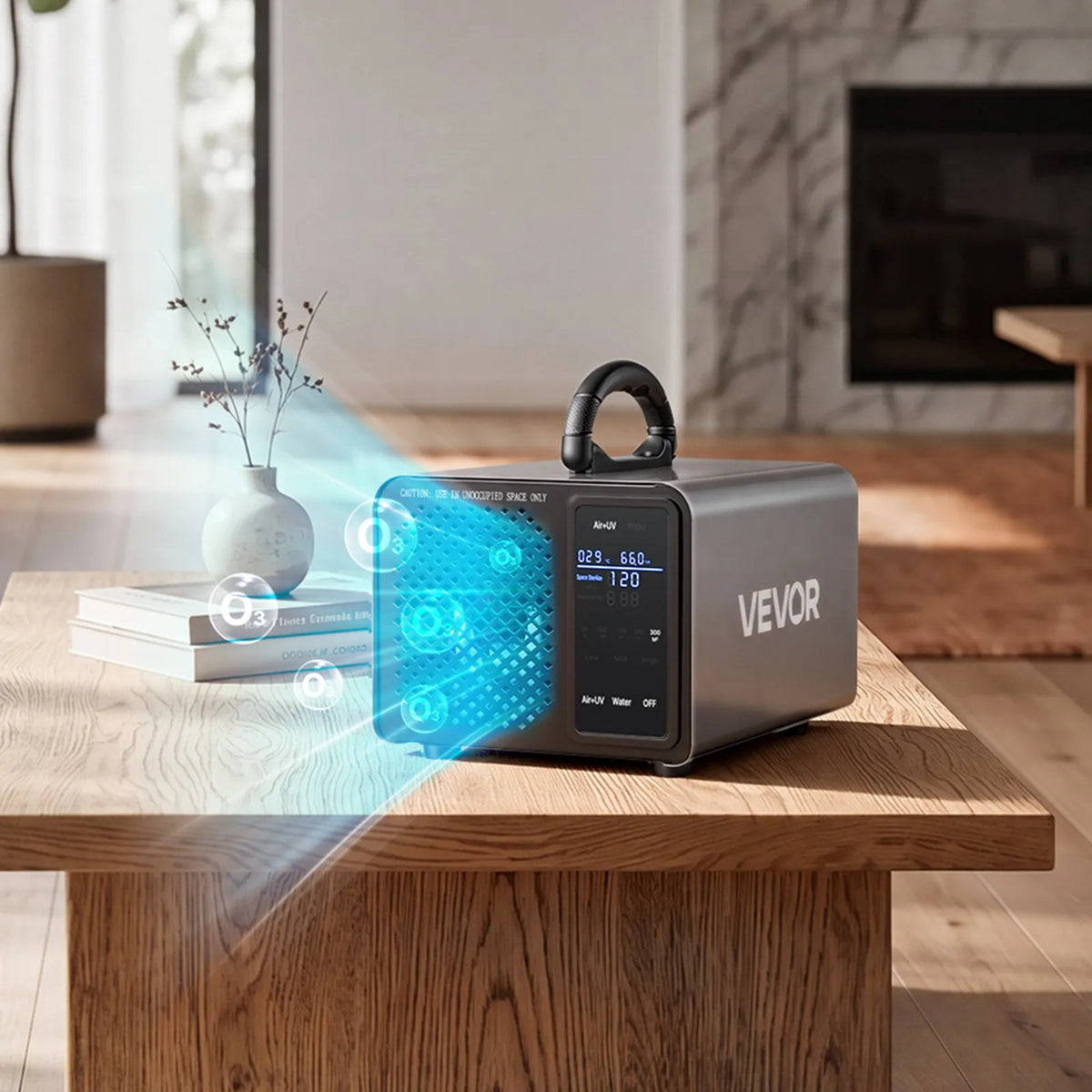 VEVOR Ozone Generator 36,000 mg/h, Commercial Ozone Machine with 15s Delayed Start, Zone-Based Timer and LCD Touch Screen, Industrial Odour Neutraliser for Cars, Smoke and Home, up to 300 m²
