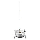 VEVOR 33 cm augstspiediena virsmu tīrītājs ar riteņiem, 2000–4000 PSI spiedienu, nerūsējošā tērauda korpusu, 1/4" ātro savienojumu un pagarinātu kātu