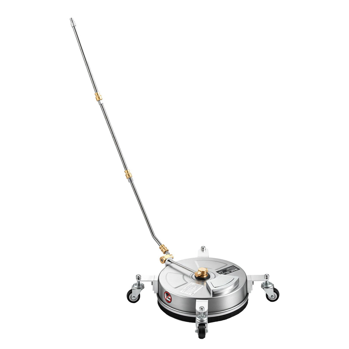 VEVOR 33 cm augstspiediena virsmu tīrītājs ar riteņiem, 2000–4000 PSI spiedienu, nerūsējošā tērauda korpusu, 1/4" ātro savienojumu un pagarinātu kātu
