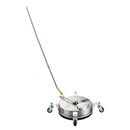 VEVOR 33 cm augstspiediena virsmu tīrītājs ar riteņiem, 2000–4000 PSI spiedienu, nerūsējošā tērauda korpusu, 1/4" ātro savienojumu un pagarinātu kātu