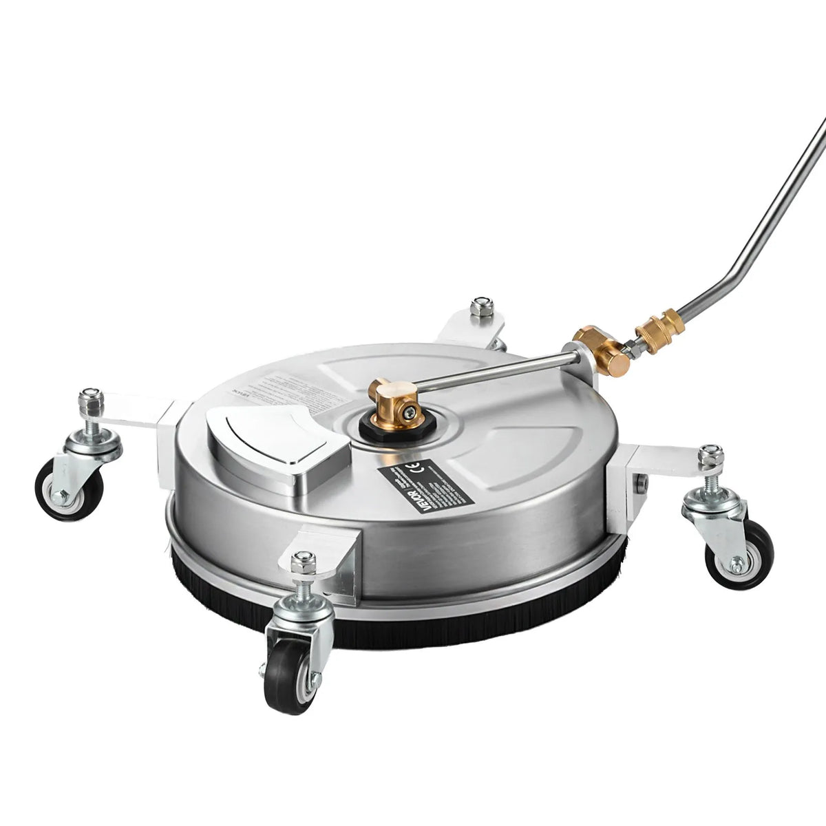 VEVOR 33 cm augstspiediena virsmu tīrītājs ar riteņiem, 2000–4000 PSI spiedienu, nerūsējošā tērauda korpusu, 1/4" ātro savienojumu un pagarinātu kātu