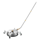 VEVOR 33 cm augstspiediena virsmu tīrītājs ar riteņiem, 2000–4000 PSI spiedienu, nerūsējošā tērauda korpusu, 1/4" ātro savienojumu un pagarinātu kātu