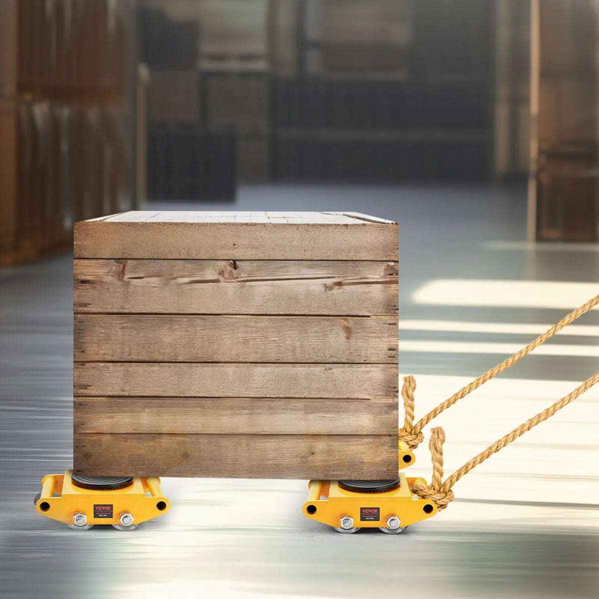 VEVOR mašīnu pārvietošanas platformu komplekts 11999,8 kg ar oglekļa tērauda riteņiem un 360° rotējošu neslīdošu balstu, industriālai lietošanai noliktavā un rūpnīcā - ZEMLETES.LV
