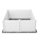 VEVOR suņu dzemdību kaste, 1524 × 1524 × 610 mm, PVC plastmasas kucēnu manēža ar regulējama augstuma durvīm un mazgājamu paklājiņu, pret deformāciju izturīga iekštelpām, īpaši lielu šķirņu suņiem, pienbalta krāsa - ZEMLETES.LV