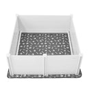 VEVOR suņu dzemdību kaste, 1524 × 1524 × 610 mm, PVC plastmasas kucēnu manēža ar regulējama augstuma durvīm un mazgājamu paklājiņu, pret deformāciju izturīga iekštelpām, īpaši lielu šķirņu suņiem, pienbalta krāsa - ZEMLETES.LV