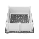 VEVOR suņu dzemdību kaste, 980 × 980 × 460 mm, PVC plastmasas kucēnu manēža ar regulējama augstuma durvīm un mazgājamu paklājiņu, pret deformāciju izturīga iekštelpām, vidēja izmēra suņiem, pienbalta krāsa - ZEMLETES.LV