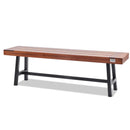 VEVOR 160 cm koka dārza sols ar metāla kājām āra lietošanai, nestspēja līdz 227 kg, parka un terases sols dārzam, pagalmam un verandai