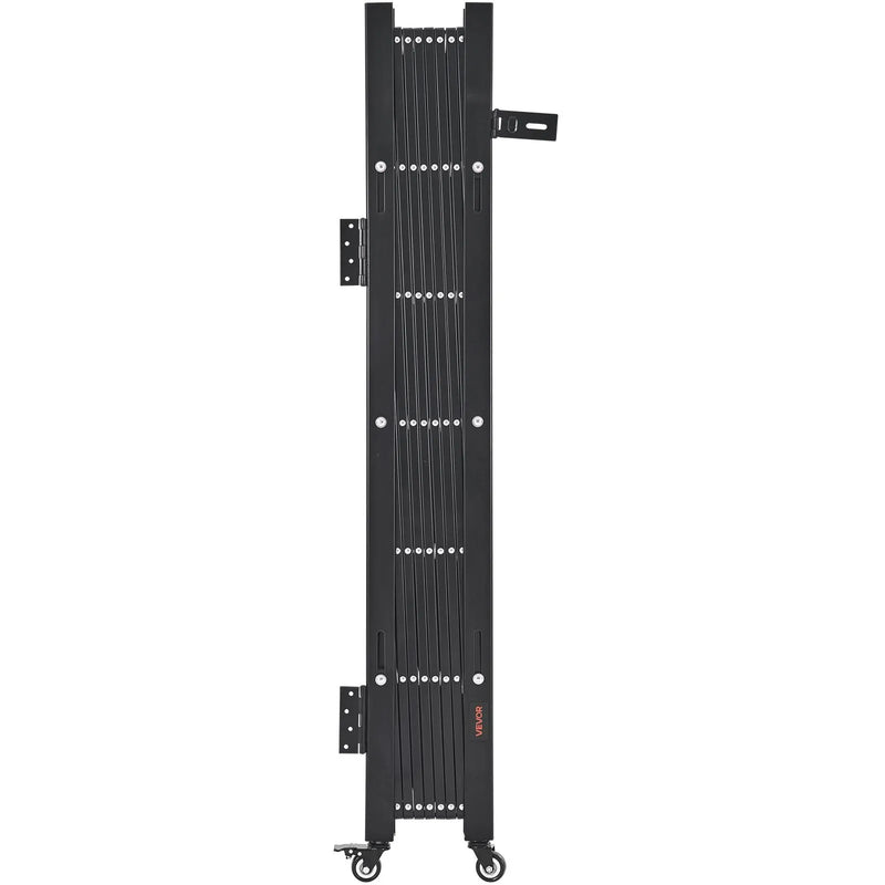 VEVOR vienas sekcijas salokāmie drošības vārti 190 × 131 cm, tērauda akordeona tipa paplašināmi drošības vārti ar 360° rotējošiem ritentiņiem un slēdzamu mehānismu - ZEMLETES.LV