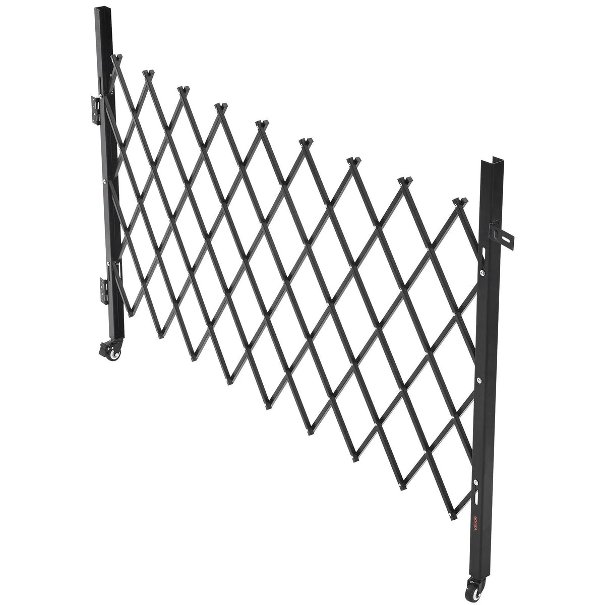 VEVOR vienas sekcijas salokāmie drošības vārti 190 × 131 cm, tērauda akordeona tipa paplašināmi drošības vārti ar 360° rotējošiem ritentiņiem un slēdzamu mehānismu - ZEMLETES.LV