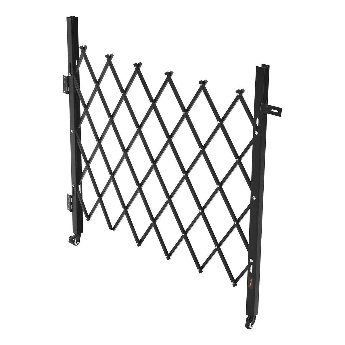 VEVOR vienas sekcijas salokāmie drošības vārti 110 × 131 cm, tērauda akordeona tipa paplašināmi drošības vārti ar 360° rotējošiem ritentiņiem un slēdzamu mehānismu - ZEMLETES.LV