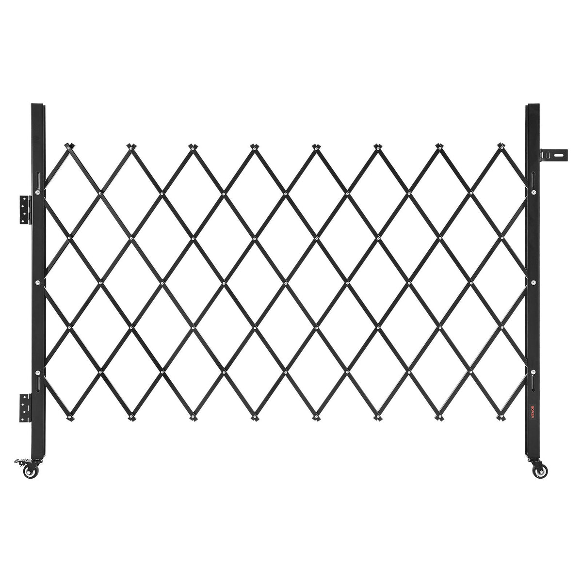 VEVOR vienas sekcijas salokāmie drošības vārti 170 × 131 cm, tērauda akordeona tipa paplašināmi drošības vārti ar 360° rotējošiem ritentiņiem un slēdzamu mehānismu - ZEMLETES.LV