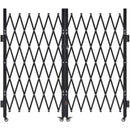 VEVOR dubultie salokāmie drošības vārti 320 × 160,5 cm, tērauda akordeona tipa paplašināmi drošības vārti ar 360° rotējošiem ritentiņiem un slēdzamu mehānismu - ZEMLETES.LV
