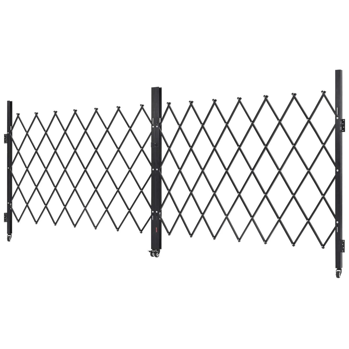 VEVOR dubultie salokāmie drošības vārti 330 × 160,5 cm, tērauda akordeona tipa paplašināmi drošības vārti ar 360° rotējošiem ritentiņiem un slēdzamu mehānismu - ZEMLETES.LV