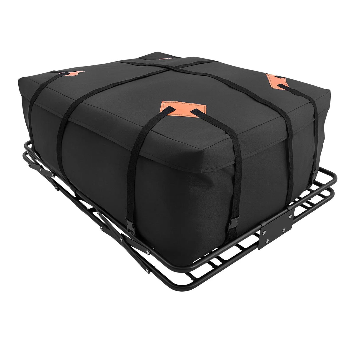 VEVOR Roof Cargo Basket 1295 × 914 × 102 mm, Foldable Heavy-Duty Roof Rack Carrier, 90.72 kg Load Capacity, All-Weather, Easy Installation, Universal for SUVs and Trucks