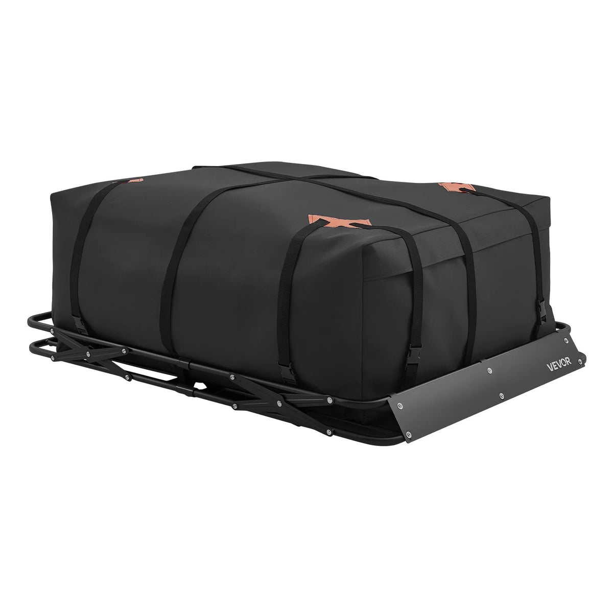 VEVOR Roof Cargo Basket 1295 × 914 × 102 mm, Foldable Heavy-Duty Roof Rack Carrier, 90.72 kg Load Capacity, All-Weather, Easy Installation, Universal for SUVs and Trucks
