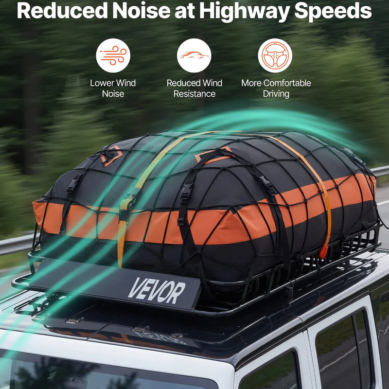 VEVOR 1371 × 864 mm universāls jumta bagāžas grozs ar ūdensizturīgu somu