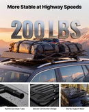 VEVOR jumta bagāžas grozs 1626 × 990 × 102 mm, salokāms smagas slodzes jumta bagāžas turētājs, kravnesība 90,72 kg, visiem laikapstākļiem piemērots, viegli uzstādāms, universāls SUV un kravas automašīnām