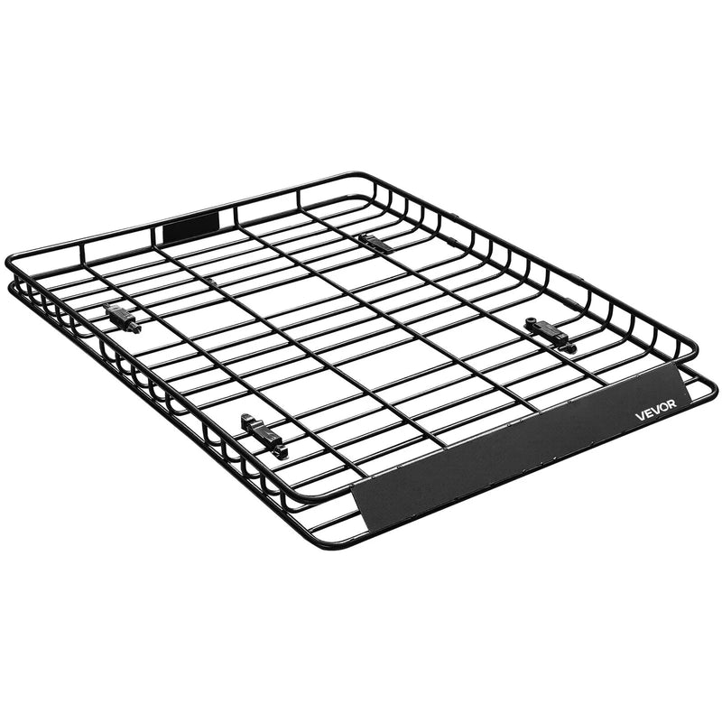 VEVOR 1209-4 jumta kravas grozs, 1630 × 1270 × 105 mm, 68 kg, universāls auto jumta bagāžnieks, 2 kravas tīkli 900 × 1000 mm, 105 mm mala, leģētais tērauds, SUV un auto