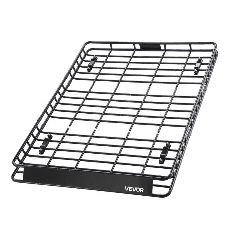 VEVOR 1209-4 jumta kravas grozs, 1630 × 1270 × 105 mm, 68 kg, universāls auto jumta bagāžnieks, 2 kravas tīkli 900 × 1000 mm, 105 mm mala, leģētais tērauds, SUV un auto