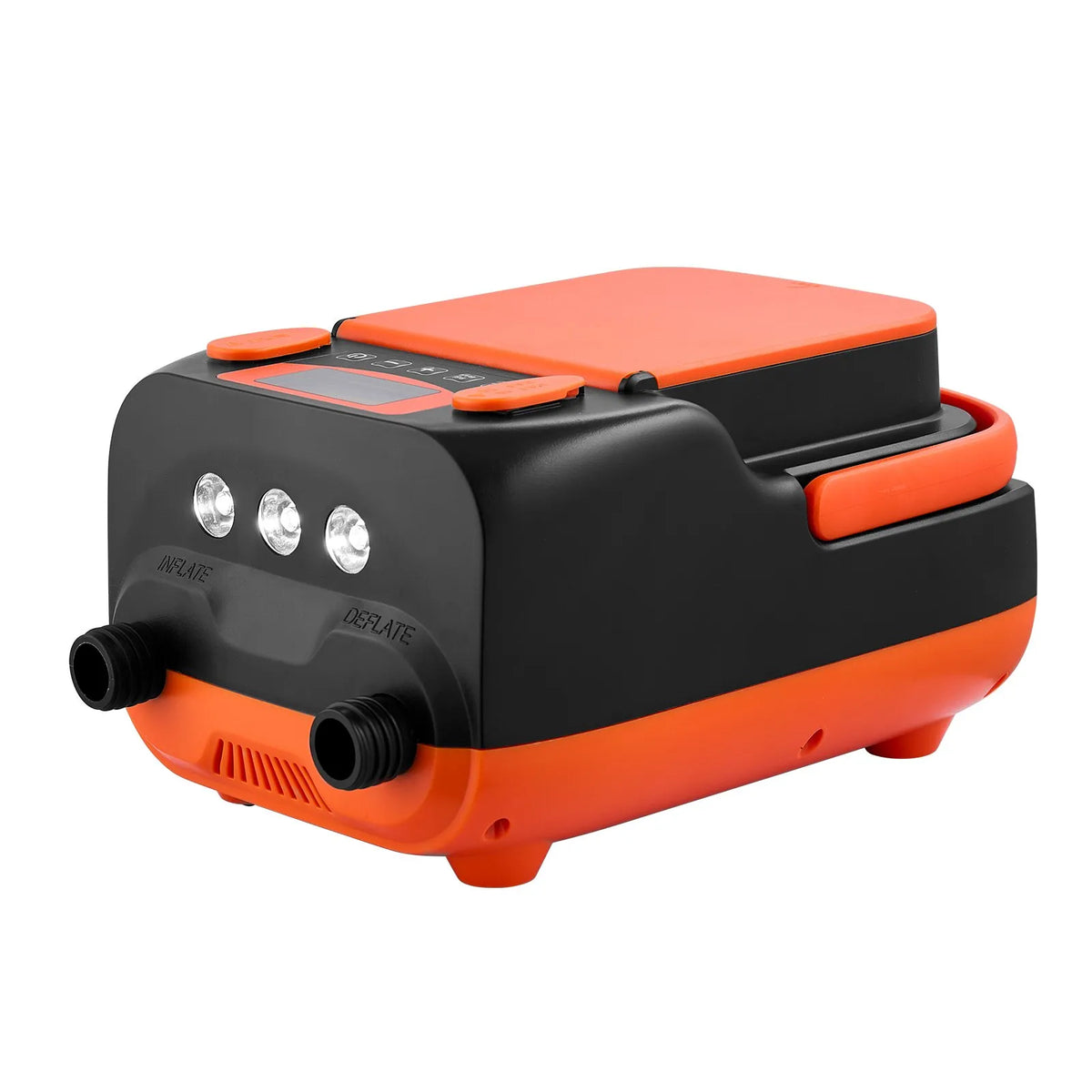 VEVOR SUP dēļa sūknis 20 PSI ar akumulatoru, divpakāpju piepūšanu un iztukšošanu, automātisku izslēgšanos, 12 V DC auto pieslēgumu un LED apgaismojumu piepūšamām laivām, teltīm un matračiem - ZEMLETES.LV