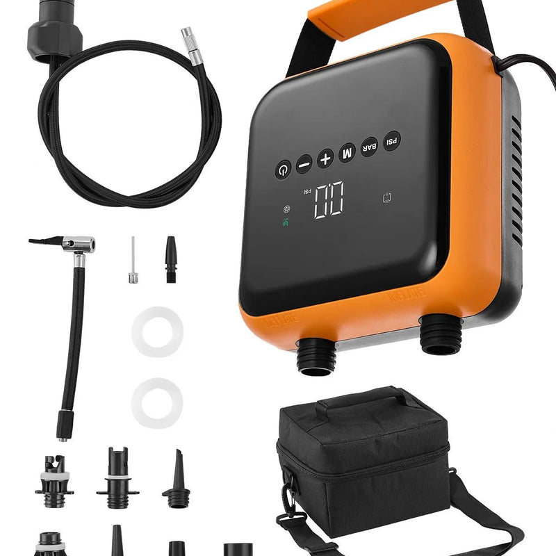VEVOR SUP dēļa sūknis 40 PSI ar divpakāpju piepūšanu un iztukšošanu, automātisku izslēgšanos un 12 V DC auto pieslēgumu piepūšamiem dēļiem, teltīm un matračiem - ZEMLETES.LV