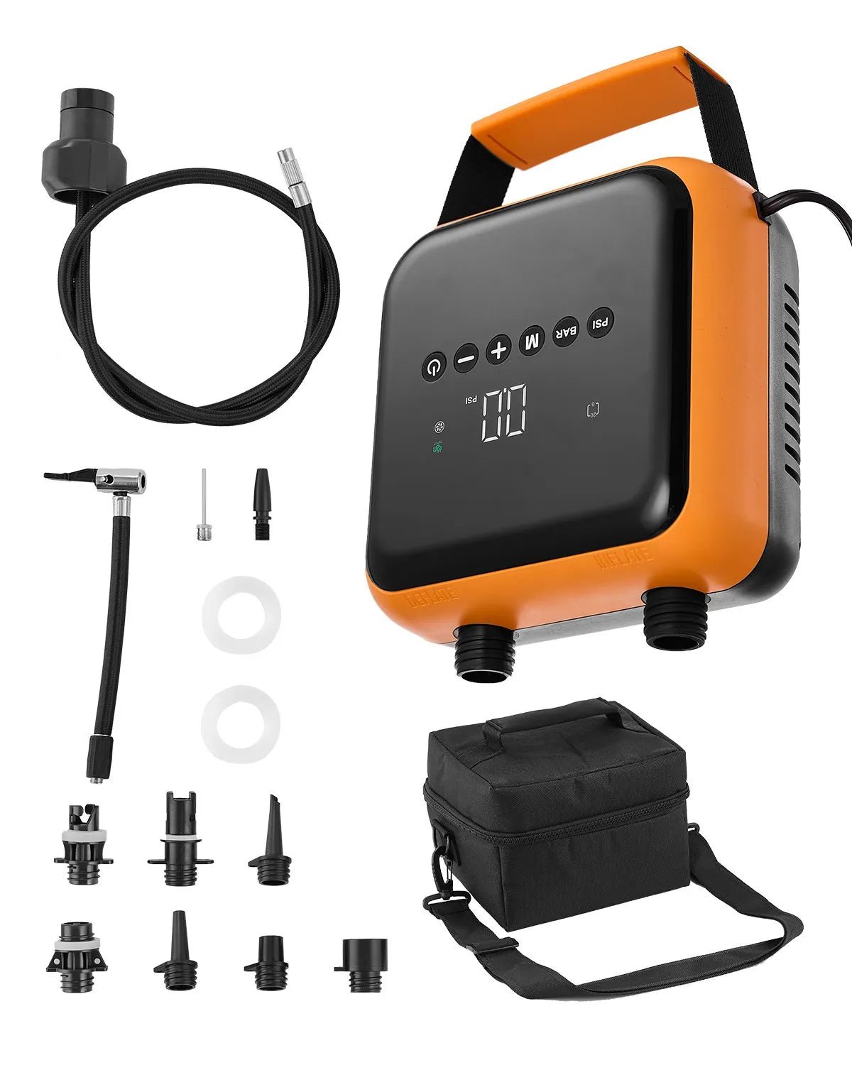 VEVOR SUP dēļa sūknis 40 PSI ar divpakāpju piepūšanu un iztukšošanu, automātisku izslēgšanos un 12 V DC auto pieslēgumu piepūšamiem dēļiem, teltīm un matračiem - ZEMLETES.LV
