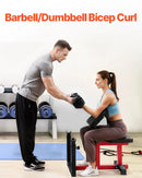 VEVOR treniņu sols ar kāju iztaisnošanas moduli, spēka treniņu sols ar bicepsu staciju hantelēm un stienim, 200 kg nestspēja, daudzfunkcionāls sols mājas sporta zālei - ZEMLETES.LV