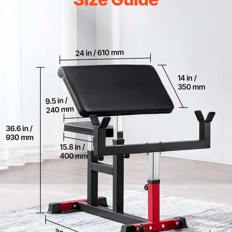 VEVOR bicepsu treniņu sols, regulējams spēka treniņu trenažieris ar stieņa un hanteles bicepsu staciju, 200 kg nestspēja, mājas sporta zālei - ZEMLETES.LV