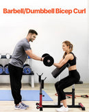 VEVOR bicepsu treniņu sols, regulējams spēka treniņu trenažieris ar stieņa un hanteles bicepsu staciju, 200 kg nestspēja, mājas sporta zālei - ZEMLETES.LV