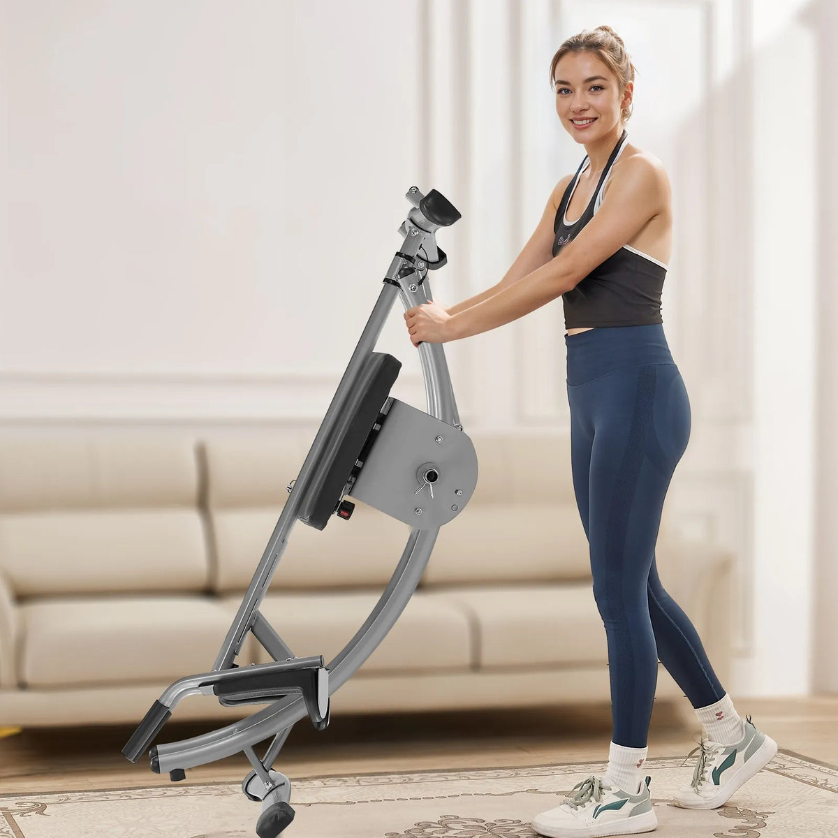 VEVOR vēdera preses trenažieris, core un vēdera muskuļu trenažieris, salokāms un regulējams fitnesa aprīkojums, 200 kg nestspēja, mājas sporta zālei - ZEMLETES.LV