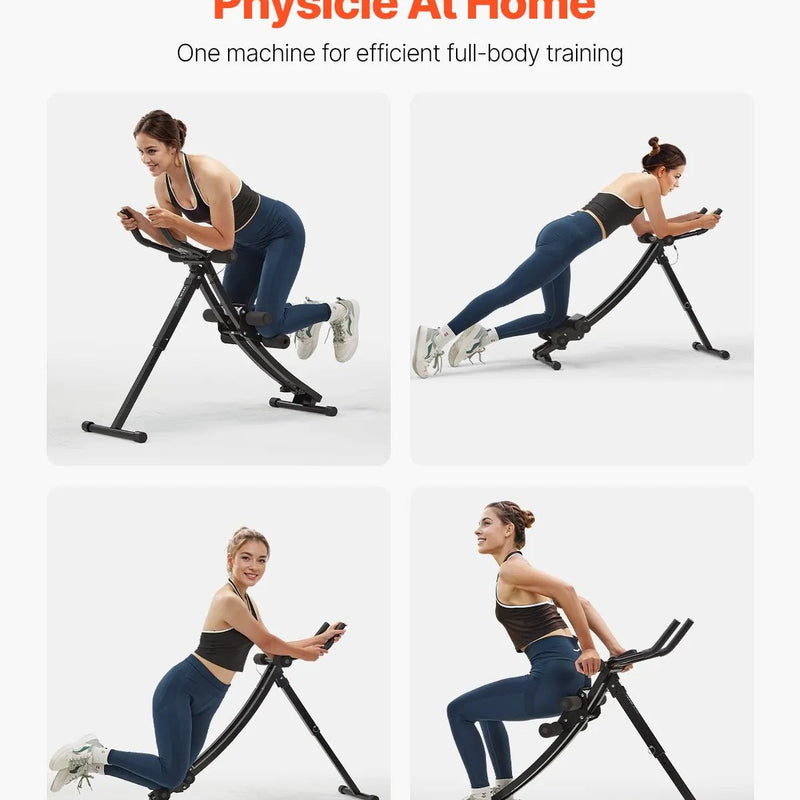VEVOR vēdera preses trenažieris, core un vēdera muskuļu trenažieris, salokāms un regulējams fitnesa aprīkojums, 200 kg nestspēja, mājas sporta zālei - ZEMLETES.LV