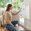 VEVOR 28 collu sienā iebūvējams tīkla un multivides skapis ar eņģēs stiprinātām ventilējamām durvīm, auksti velmēts tērauds, kabeļu pārvaldība, iebūvējama vai virspusēja montāža