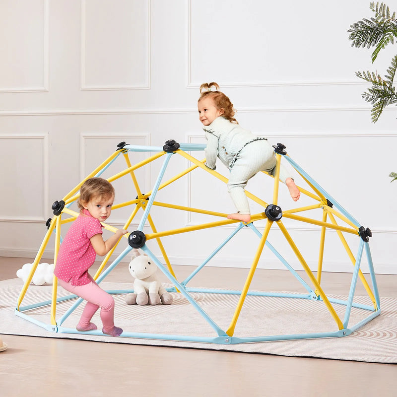 VEVOR 6FT ģeometriskais kāpšanas kupols bērniem, rotaļu laukums 3–9 gadiem, dārza “jungle gym”, nestspēja līdz 272 kg, ar kāpšanas rokturiem, iekštelpu un āra rotaļu aprīkojums bērniem