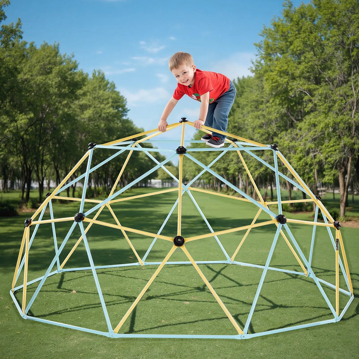 VEVOR Climbing Dome with Octopus Net and 2 Basketball Balls, 3.05 m, up to 453 kg