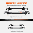 VEVOR mobilā pamatne, kravnesība 680 kg, regulējams izmērs 508 × 622 līdz 711 × 851 mm, universāla pārvietojama pamatne ar 4 grozāmiem riteņiem, piemērota kokapstrādes iekārtām un elektroinstrumentiem - ZEMLETES.LV