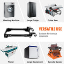 VEVOR mobilā pamatne, kravnesība 680 kg, regulējams izmērs 457 × 610 līdz 673 × 800 mm, universāla pārvietojama pamatne ar grozāmiem riteņiem, piemērota kokapstrādes iekārtām un elektroinstrumentiem - ZEMLETES.LV