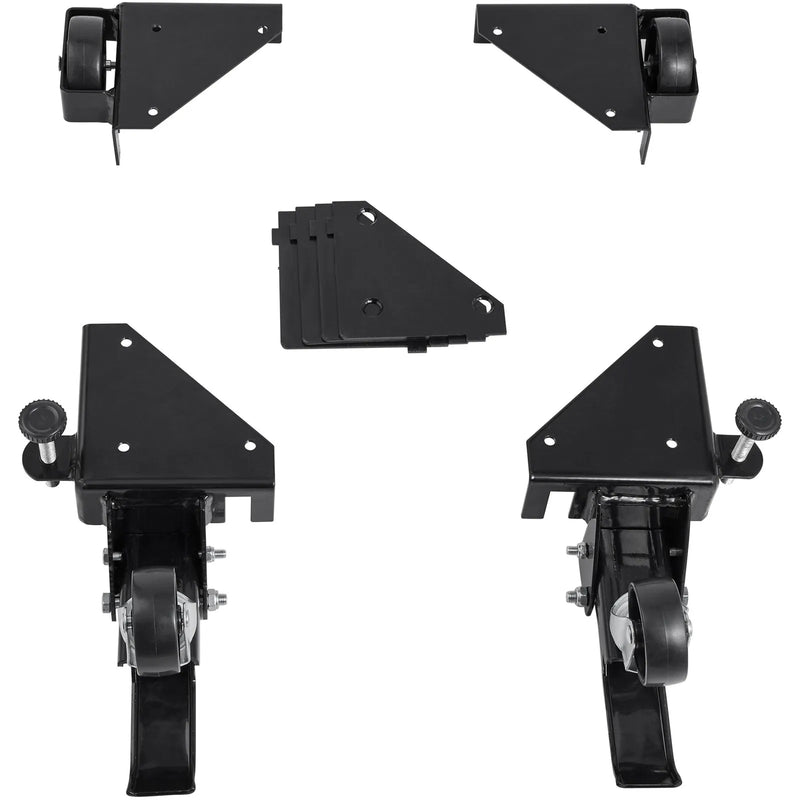 VEVOR mobilā pamatne, kravnesība 181 kg, regulējams izmērs no 241 × 241 mm bez ierobežojuma, universāla pārvietojama pamatne ar grozāmiem riteņiem, piemērota kokapstrādes iekārtām un elektroinstrumentiem - ZEMLETES.LV